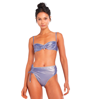 Arabella Metallic Purple Bikini Top