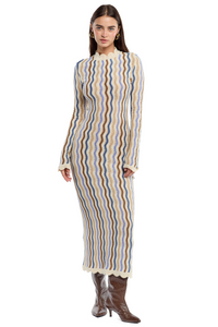 Issy Dress Ivory Wavy