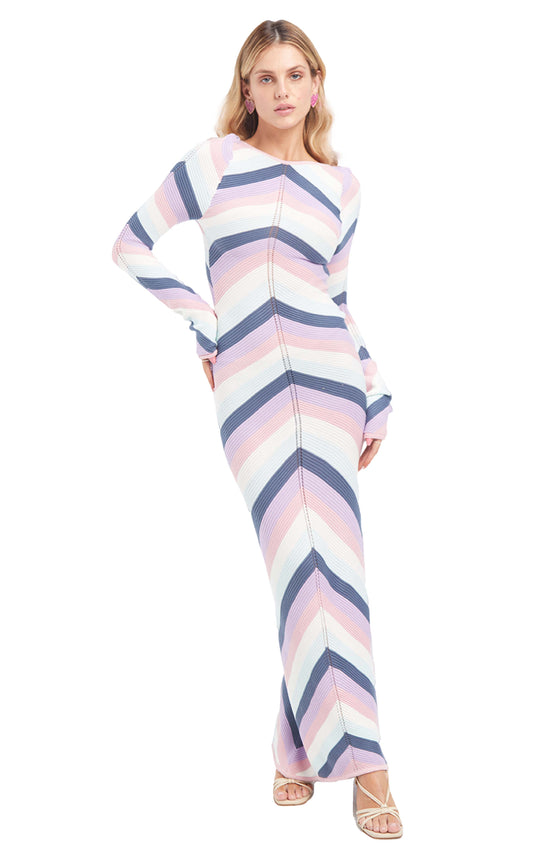 PIPER MULTICOLOR ZIGZAG DRESS