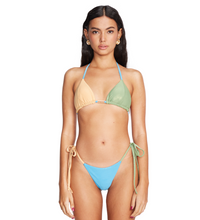 Andrea Multicolor Light Blue Bikini Top