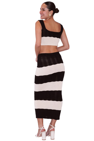 Betsy Black and White Skirt