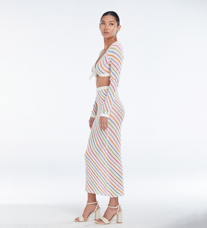 Bruna Stripes Knitted Skirt