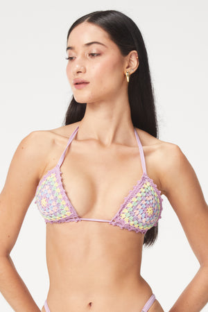 Cuba Lilac Crochet Bikini Top