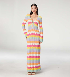 Ella Multicolor Knitted Maxi Dress