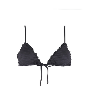 Gaia Black Waffle Bikini Top