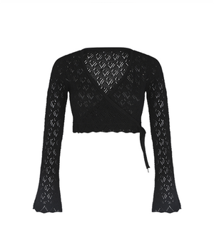 Kaia Black Knitted Top