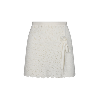 Kaia Ivory Knitted Skirt
