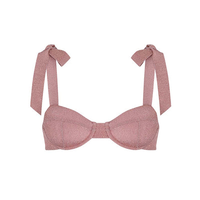 Mina Pink Terry Bikini Top