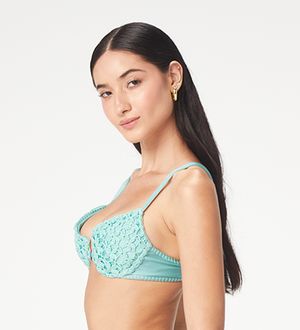 Savanah Mint Knitted Bikini Top