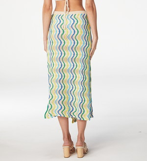 Jade Multicolor Knitted Skirt