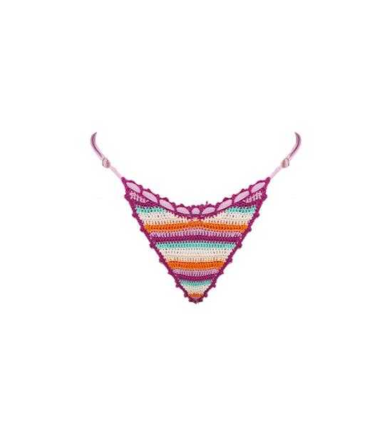 Trinidad Purple Multicolor Crochet Bikini Bottom