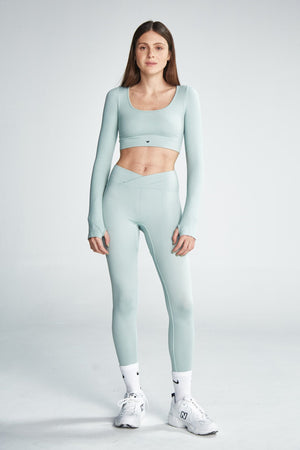 Salud es Riqueza Legging Azul Polar