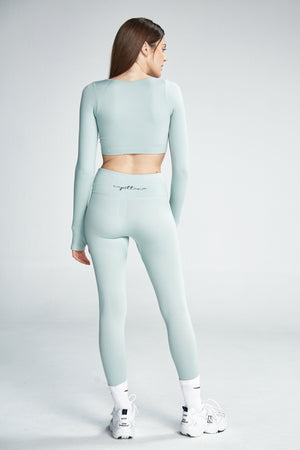 Salud es Riqueza Legging Azul Polar